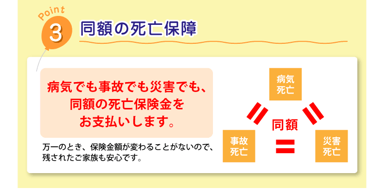 同額の死亡保障